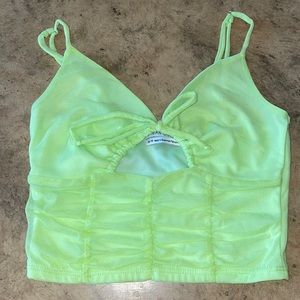 Lime green urban outfitters top